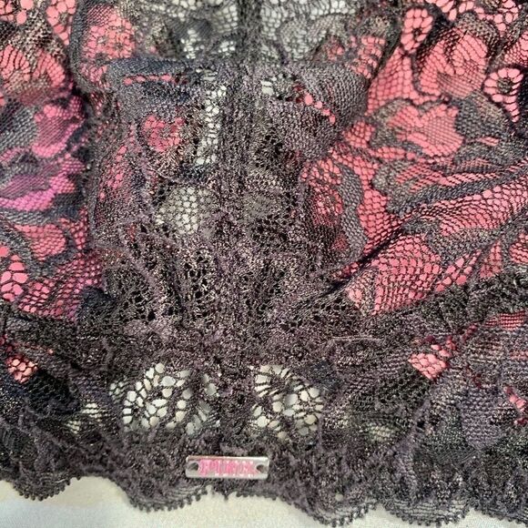BLACK LACE DATE RACERBACK FRONT CLOSURE 32 D - Picture 5 of 5